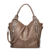Sac Cabas Chic de Grande Capacité en Cuir Vintage